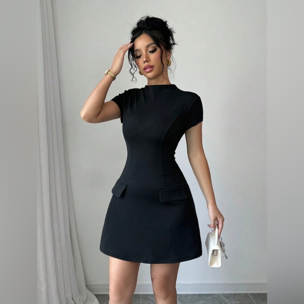 Black mini dress